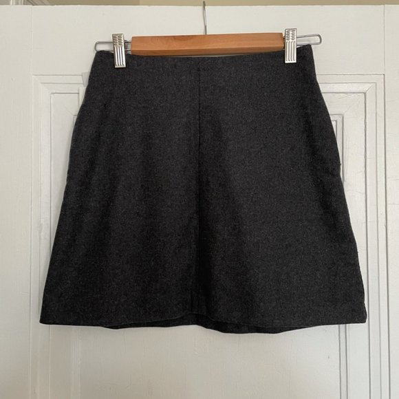 NWT Wilfred Essonne Skirt in Heather Charcoal - Picture 3 of 5